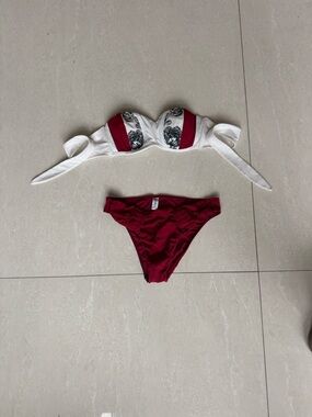 La PerlaRed and White Swim Suit
